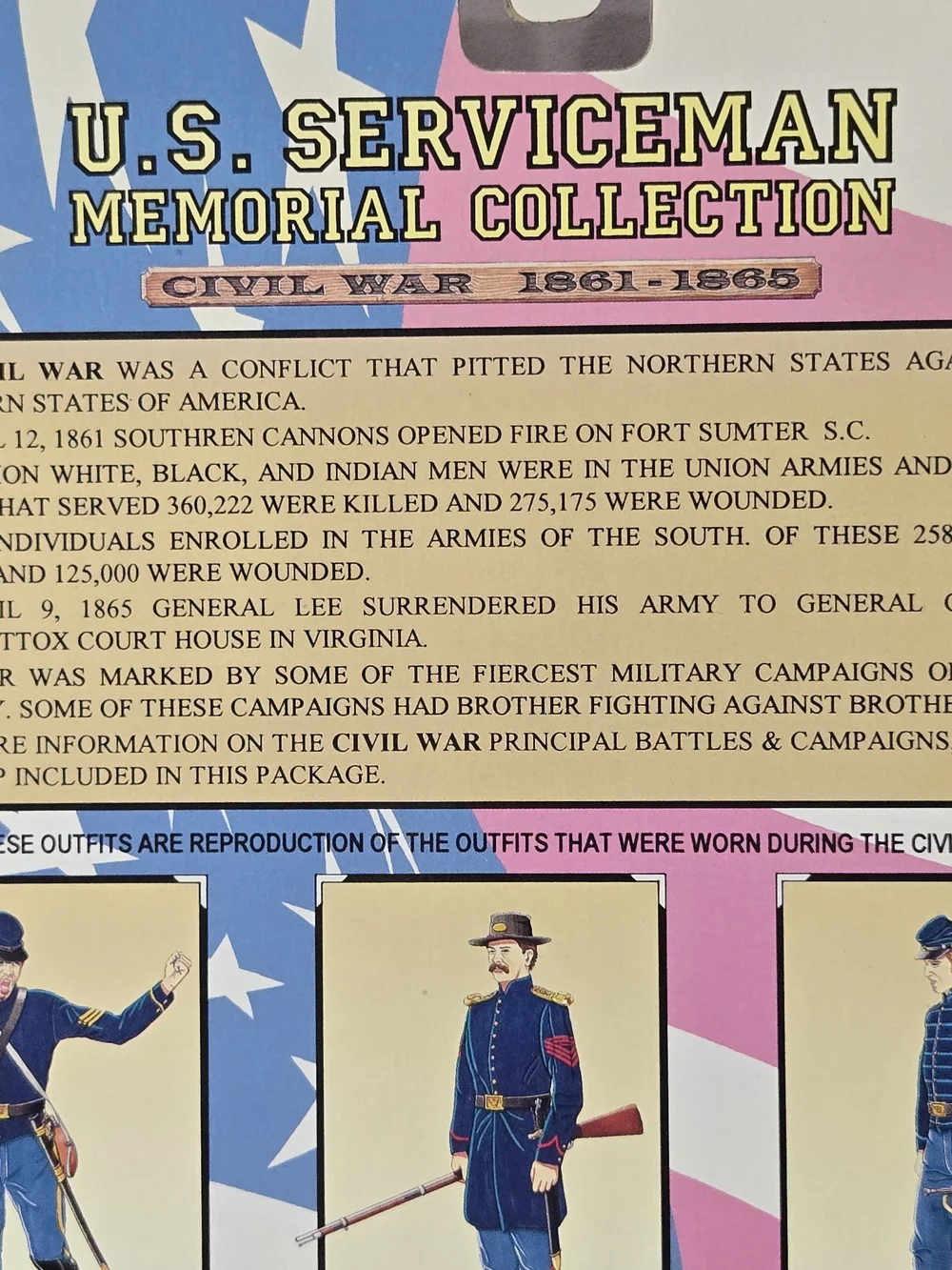 Vintage 1996 Soldiers of the World US  Civil War QM Sgt NIB